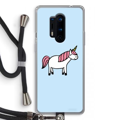 Eenhoorn: OnePlus 8 Pro Transparant Hoesje met koord