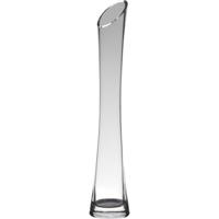 Hakbijl glass bloemenvaas - transparant - D7 x H35 cm - glas