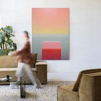 Urban Cotton Wandkleed 'Gradient 3' 80 x 110cm in Frame - black