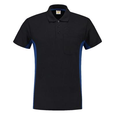 Tricorp Workwear 202002 Bi-color unisex poloshirt Marine blauw Koningsblauw XXL
