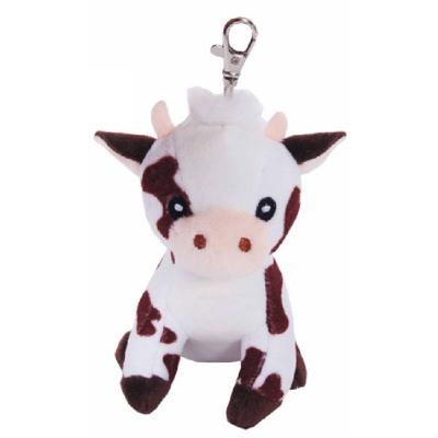 Knuffeldier Koe Sleutelhangers - zachte pluche stof - dieren knuffels