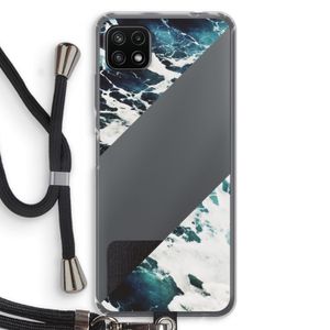 Golven: Samsung Galaxy A22 5G Transparant Hoesje met koord
