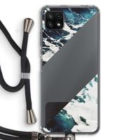 Golven: Samsung Galaxy A22 5G Transparant Hoesje met koord