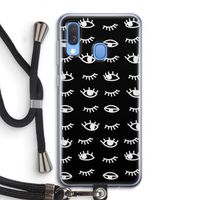 Eye pattern #3: Samsung Galaxy A40 Transparant Hoesje met koord