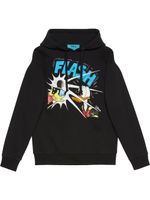 Gucci graphic-print long-sleeve hoodie - Noir - thumbnail