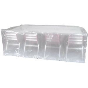 Afdekhoes/beschermhoes voor tuinstoelen en tafel - transparant - 235 x 135 x 70 cm