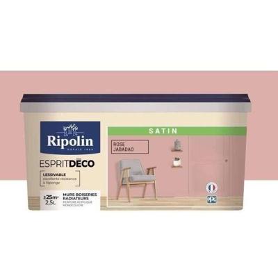 RIPOLIN Ultra Coverage satijnkleurige verf voor keuken, slaapkamer, woonkamer, hal, entree, gang - roze