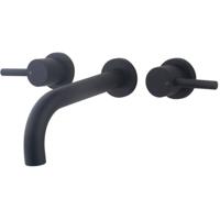 Wiesbaden Caral Afbouwdeel Wastafelkraan 2-knops - Inbouw - Mat Zwart