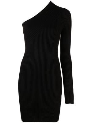 AERON robe courte cintrée à design à une épaule - Marron