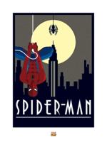 Kunstdruk Marvel Deco Spider-Man Hanging 60x80cm
