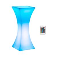 LED-bartafel - 45 x 45 x 110 cm - RGBW - werkt op batterijen - mat wit