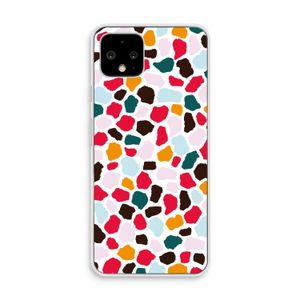 Colored Giraffe: Pixel 4 Transparant Hoesje