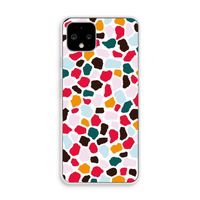 Colored Giraffe: Pixel 4 Transparant Hoesje