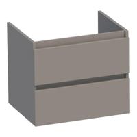 Brauer Joy - Onderkast - 60 cm - met 2 Softclose Lades Greeploos en 1 Sifon Uitsparing - Mat Taupe