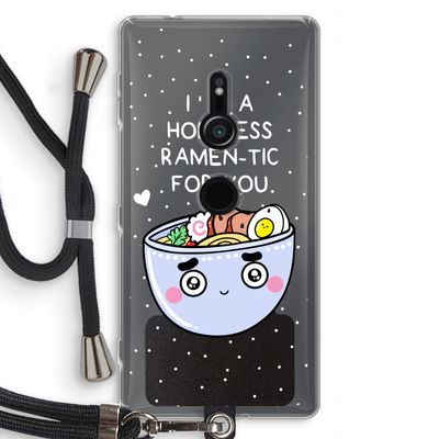 I'm A Hopeless Ramen-Tic For You: Sony Xperia XZ2 Transparant Hoesje met koord