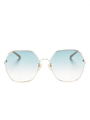 Chloé Eyewear lunettes de soleil à monture géométrique - Or
