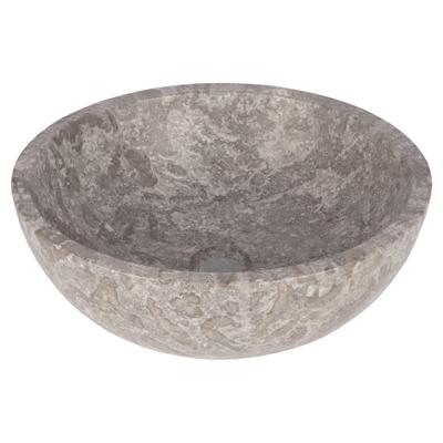 Differnz Boomer Waskom - 21x12cm - rond - Marmer - Grijs 36.102.34