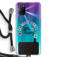Happy days: Oppo A72 Transparant Hoesje met koord