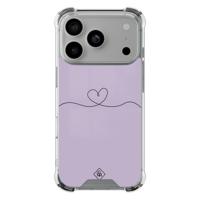 iPhone 17 Pro shockproof hoesje - Hart lila