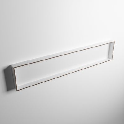 MONDIAZ EASY Nis 149,5x29,5cm in solid surface kleur Smoke | Talc. 1 vak geschikt voor in- of opbouw