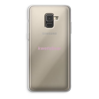 kwetsbaar: Samsung Galaxy A8 (2018) Transparant Hoesje