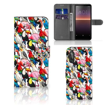 Sony Xperia 10 II | Telefoonhoesje | Met pasjeshouder | Birds