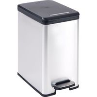 Curver Decobin Slim Pedaalemmer 25L Metallic/Zwart Curver Decobin Slim Pedaalemmer 25L Metallic/Zwart