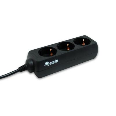 Equip 333280 3-outlet power strip, 1.1 m, 3 ac outlet(s) type f, black, ce, 220 - 240 v