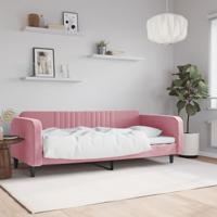 Slaapbank 100x200 cm fluweel roze Slaapbank 100x200 cm fluweel roze