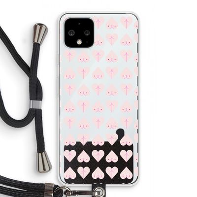 Ass 'n Titties: Pixel 4 Transparant Hoesje met koord