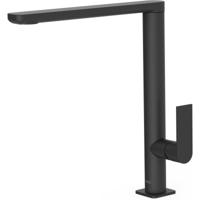 Wastafelkraan Tres Loft | Opbouw | Draaibare uitloop | Mengkraan | Hoog model | 1-hendel | Rond | Zwart mat