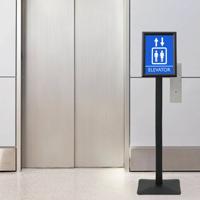 Pedestal Posterstand Zwart a4 Aluminium en PVC