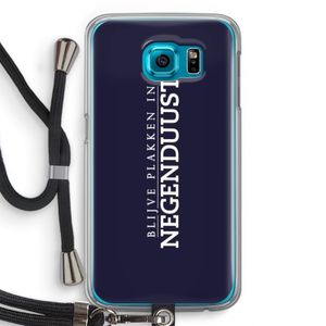 Blijve plakken in Negenduust: Samsung Galaxy S6 Transparant Hoesje met koord