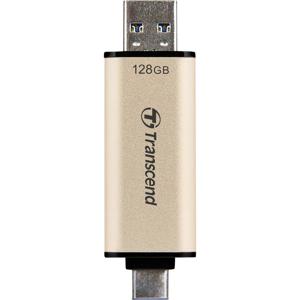 Transcend JetFlash 930C USB flash drive 128 GB USB Type-A / USB Type-C 3.2 Gen 1 (3.1 Gen 1) Goud