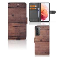 Samsung Galaxy S21 | Book Style Case | Old Wood