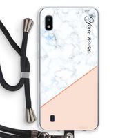 Marmer in stijl: Samsung Galaxy A10 Transparant Hoesje met koord Marmer in stijl: Samsung Galaxy A10 Transparant Hoesje met koord
