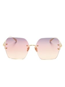 Linda Farrow lunettes de soleil Carina à monture oversize - Or