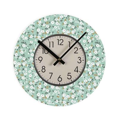Muurklok Versa Blommor Hout 4 x 30 x 30 cm
