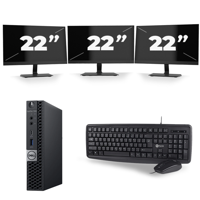 Dell Optiplex 7060 Micro USFF - Intel Core i5-8e Generatie - 16GB RAM - 256GB SSD - Windows 11 + 3x 22 inch Monitor Dell Optiplex 7060 Micro USFF - Intel Core i5-8e Generatie - 16GB RAM - 256GB SSD - Windows 11 + 3x 22 inch Monitor