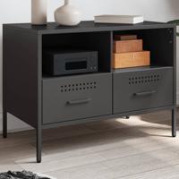Tv-meubel 68x39x50,5 cm staal zwart