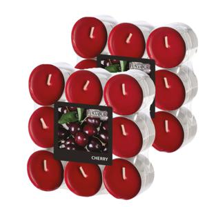 Geur theelichtjes/waxinelichtjes - 36x - Cherry aroma - 4,5 branduren