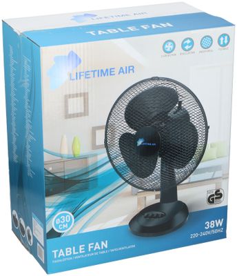 Tafelventilator 30cm zwart 38W