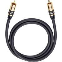 Cinch Audio Aansluitkabel [1x Cinch-stekker - 1x Cinch-stekker] 2.00 m Zwart Vergulde steekcontacten Oehlbach NF Sub
