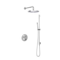 Hotbath Buddy - Inbouw Regendoucheset - Thermostatisch - Wandarm 35 cm - Hoofddouche 300 mm - Staafhanddouche - Glijstang 900 mm - met 2-Weg Stop-Omstel - Waterbesparend - V01