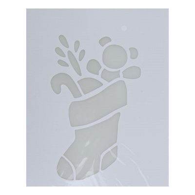 Kerst raamsjablonen/raamdecoratie kerstsok plaatjes 35 cm
