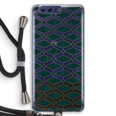 Moroccan tiles: Honor 9 Transparant Hoesje met koord