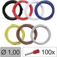 Quadrios 25CW115 Enkele ader LiFY 1.0 mm² Zwart, Rood, Wit, Blauw, Geel-groen, Bruin, Grijs 1 set(s)