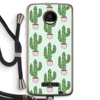 Cactus Lover: Motorola Moto Z Force Transparant Hoesje met koord
