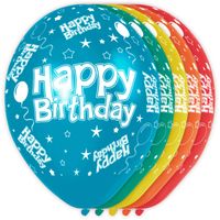 Folat ballonnen Happy Birthday 30 cm latex 5 stuks