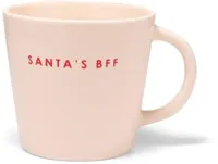 Vondels cappuccinokop keramiek santa's bff 9x9.5cm ecru